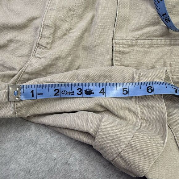 Savane Cargo Shorts Women Size 34W Tan Hook & Loop Pockets Comfort Elastic Waist - Picture 9 of 10